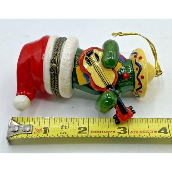 Papa Noel Sombrero Snowman Ornament Trinket Box Guitar Mexican Christmas Holiday - Picture 8 of 12